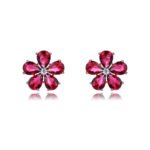 Wholesale Pear Halo Stud Earrings with a silver plated finish and clear cubic zirconia stones from JuneJewelry.com – unique fashion jewelry for bulk orders.