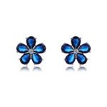 Wholesale Pear Halo Stud Earrings with a silver plated finish and clear cubic zirconia stones from JuneJewelry.com – unique fashion jewelry for bulk orders.