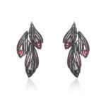 Wholesale Butterfly Stud Earrings with a silver plated finish and clear cubic zirconia stones from JuneJewelry.com – unique fashion jewelry for bulk orders.