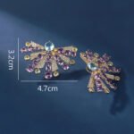 Wholesale colorful gemstone earrings with a sunburst design on gold plated copper and 925 sterling silver pins from JuneJewelry.com – vibrant fashion jewelry for bulk orders.