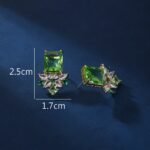 Wholesale pink gemstone earrings with a gold plated setting and zircon cluster on 925 sterling silver pins from JuneJewelry.com – unique fashion jewelry for bulk orders.