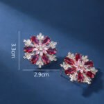 Wholesale Pink Flower Stud Earrings with a gold plated finish and pink and clear cubic zirconia stones from JuneJewelry.com – unique fashion jewelry for bulk orders.