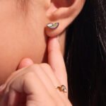 Wholesale kids rainbow jewelry set – stainless steel 18K gold plated necklace, bracelet, earrings, and ring with colorful enamel.