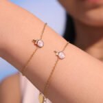 Wholesale kids lollipop jewelry set – glitter enamel necklace, bracelet, ring, and earrings in 18K gold plated stainless steel.