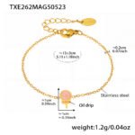 Wholesale kids lollipop jewelry set – glitter enamel necklace, bracelet, ring, and earrings in 18K gold plated stainless steel.