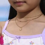 Wholesale kids unicorn jewelry set – colorful enamel kids necklace, bracelet, anklet, and ring in 18K gold plated stainless steel from JuneJewelry.com.