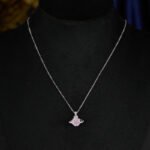 New Light Luxury Saturn Pendant Necklace Earrings Set, copper metal plated with white gold, featuring an exquisite planet charm. Ideal Clavicle Chain and matching earrings with an advanced, sophisticated aesthetic.