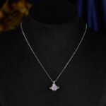 New Light Luxury Saturn Pendant Necklace Earrings Set, copper metal plated with white gold, featuring an exquisite planet charm. Ideal Clavicle Chain and matching earrings with an advanced, sophisticated aesthetic.