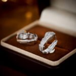 Wholesale Zircon Snake Jewelry Set, featuring high-quality zircon stones, white gold plated copper, a unique serpent design choker necklace, matching snake earrings, and a ring, a light luxury set from junejewelry.com.