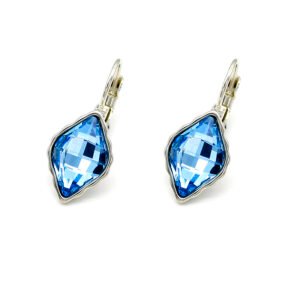 Swarovski Element Marquise Leverback Earrings Wholesale JuneJewelry Single Stone Marquise Crystal Earrings Real Gold Plated Brass Simple Marquise Shape Leverback Earrings for Everyday Wear Factory Price