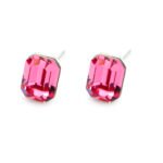 Swarovski Element Octagon Stud Earrings Single Stone Wholesale Simple Everyday Octagon Crystal Stud Earrings Real Gold Plated Factory Price Unique Swarovski Element Stud Earrings for Wholesale