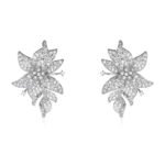 Wholesale Tulip Zircon Earrings – 18K Gold Plated Copper