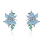 Wholesale Tulip Zircon Earrings – 18K Gold Plated Copper