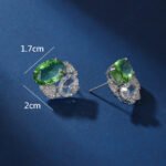 Wholesale blue zircon earrings with sky-blue oval stones and 925 silver needles from JuneJewelry.com – luxury nautical fashion jewelry for bulk buyers.