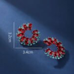 Wholesale yellow zircon hoop earrings with pink accents on real gold plated copper from JuneJewelry.com – luxury fashion jewelry for bulk buyers.