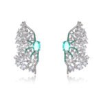 Wholesale colorful butterfly earrings with multicolored zircon stones and 925 silver pins from JuneJewelry.com – premium wing-shaped jewelry for bulk orders.