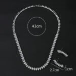 Wholesale copper zircon jewelry set with real gold plating and sparkling white stones from JuneJewelry.com – luxury bridal jewelry for bulk orders.