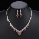 Wholesale copper zircon set with marquise stones and real gold plating from JuneJewelry.com – luxury bridal jewelry for bulk orders.