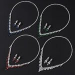 Wholesale copper zircon set with marquise stones and real gold plating from JuneJewelry.com – luxury bridal jewelry for bulk orders.