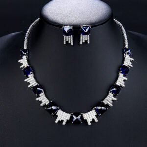 Wholesale luxury zircon set with yellow cushion-cut stones and gold plated copper from JuneJewelry.com – high-quality 925 silver needle bridal jewelry.