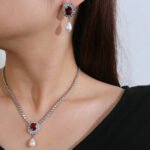 Wholesale Copper Zircon Set with 925 silver pins and real gold plating from JuneJewelry.com – unique fashion jewelry for bulk buyers.