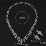 Wholesale elegant zircon set with leaf pattern and real gold plating on copper from JuneJewelry.com – premium bridal jewelry for bulk buyers.