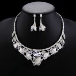 Luxury Wholesale Zircon Set featuring elegant teardrop and cushion cut zircons on gold plated copper base from JuneJewelry.com.