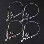 Wholesale Copper Zircon Jewelry set with red butterfly necklace and 925 silver pin earrings from JuneJewelry.com.