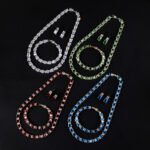 Wholesale luxury zircon set with emerald cut radiant stones and gold plated copper from JuneJewelry.com – 925 silver needle jewelry.