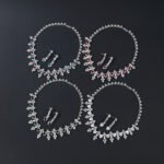 Wholesale copper zircon jewelry set with true gold plating and marquise-cut white stones from JuneJewelry.com – premium quality bridal jewelry for bulk purchase.
