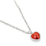 Wholesale Swarovski element heart crystal necklace: heart-shaped crystal pendant on a real gold plated copper chain for daily wear.