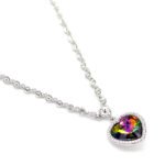 Wholesale Swarovski element heart crystal necklace: heart-shaped crystal pendant on a real gold plated copper chain for daily wear.