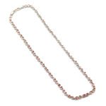Elegant silver plated round Swarovski element crystal tennis necklace for wholesale at junejewelry.com.