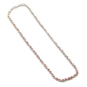 Elegant silver plated round Swarovski element crystal tennis necklace for wholesale at junejewelry.com.