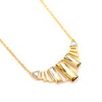 Wholesale Swarovski element rectangle jewelry set: rectangle crystal necklace, matching earrings, ring, and bracelet in real gold plated copper.