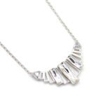 Wholesale Swarovski element rectangle jewelry set: rectangle crystal necklace, matching earrings, ring, and bracelet in real gold plated copper.