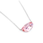 Stunning Swarovski element irregular crystal necklace, shimmering unique organic pendant available in multi-colors with real gold plating.