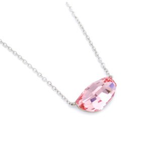 Stunning Swarovski element irregular crystal necklace, shimmering unique organic pendant available in multi-colors with real gold plating.