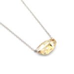 Stunning Swarovski element irregular crystal necklace, shimmering unique organic pendant available in multi-colors with real gold plating.