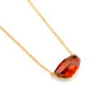 Stunning Swarovski element irregular crystal necklace, shimmering unique organic pendant available in multi-colors with real gold plating.