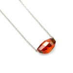 Stunning Swarovski element irregular crystal necklace, shimmering unique organic pendant available in multi-colors with real gold plating.