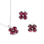 Wholesale Swarovski Jewelry Set with platinum plated copper pendant and earrings from JuneJewelry.com.
