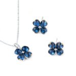 Wholesale Swarovski Jewelry Set with platinum plated copper pendant and earrings from JuneJewelry.com.