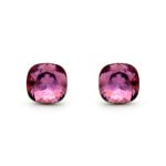 Wholesale aurora crystal earrings with square Swarovski elements and platinum plated copper from JuneJewelry.com – iridescent fashion jewelry for bulk orders.