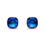 Wholesale aurora crystal earrings with square Swarovski elements and platinum plated copper from JuneJewelry.com – iridescent fashion jewelry for bulk orders.