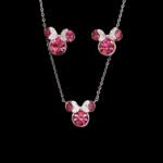 Wholesale Platinum Crystal Set with blue Swarovski crystals on copper base from JuneJewelry.com.