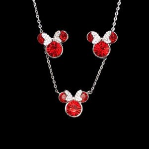 Wholesale Platinum Crystal Set with blue Swarovski crystals on copper base from JuneJewelry.com.