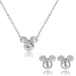 Wholesale Platinum Crystal Set with blue Swarovski crystals on copper base from JuneJewelry.com.