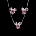 Wholesale Platinum Crystal Set with blue Swarovski crystals on copper base from JuneJewelry.com.