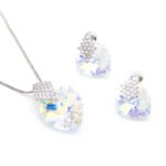 Wholesale Swarovski Elements Set with platinum plated copper and brilliant crystals from JuneJewelry.com for fashion boutique orders.